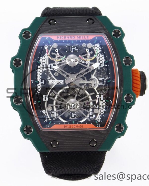 Richard Mille RM21-02 Tourbillon NTPT RMF Best Edition Skeleton Dial on Black Nylon Strap — custom-built watch