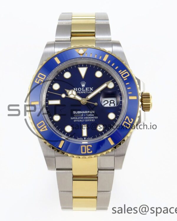 Rolex Submariner 41mm 126613 LB SS/YG Blue Ceramic 904L Steel JDF reference-accurate VR3235 V2 — custom-built watch