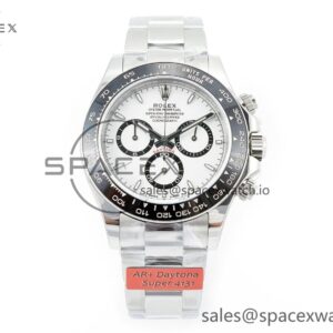 2023 Daytona 126500 AR+F reference-accurate 904L SS Case and Bracelet White Dial SA4131 — custom-built watch