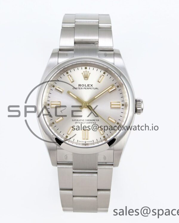 Rolex Oyster Perpetual 36mm 126000 Clean reference-accurate 904L Steel Silver Dial on SS Bracelet VR3230 — custom-built watch