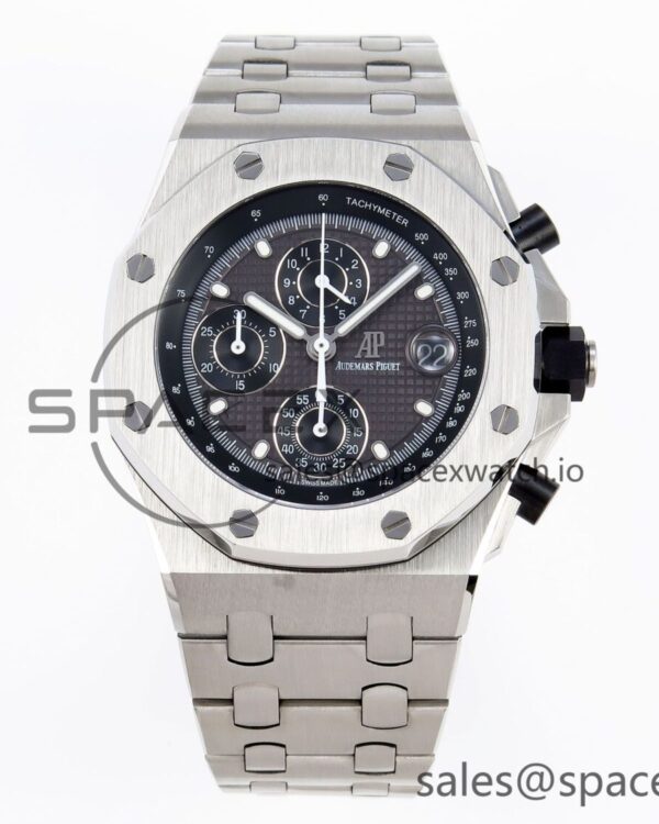 AUDEMARS PIGUET ROYAL OAK OFFSHORE 42MM SS APF reference-accurate GRAY DIAL ON SS BRACELET STRAP A4404 — custom-built watch