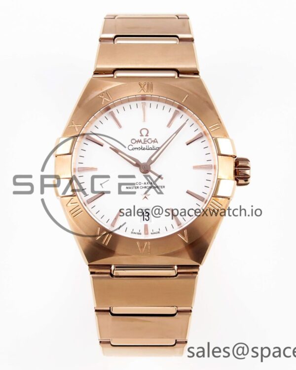 Omega Constellation 39mm RG ASWF reference-accurate White Dial on RG Bracelet A8801 — custom-built watch