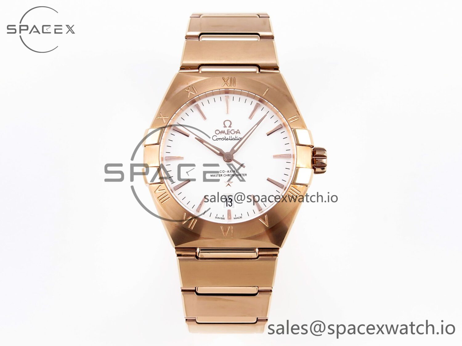 Omega Constellation 39mm RG ASWF reference-accurate White Dial on RG Bracelet A8801 — custom-built watch