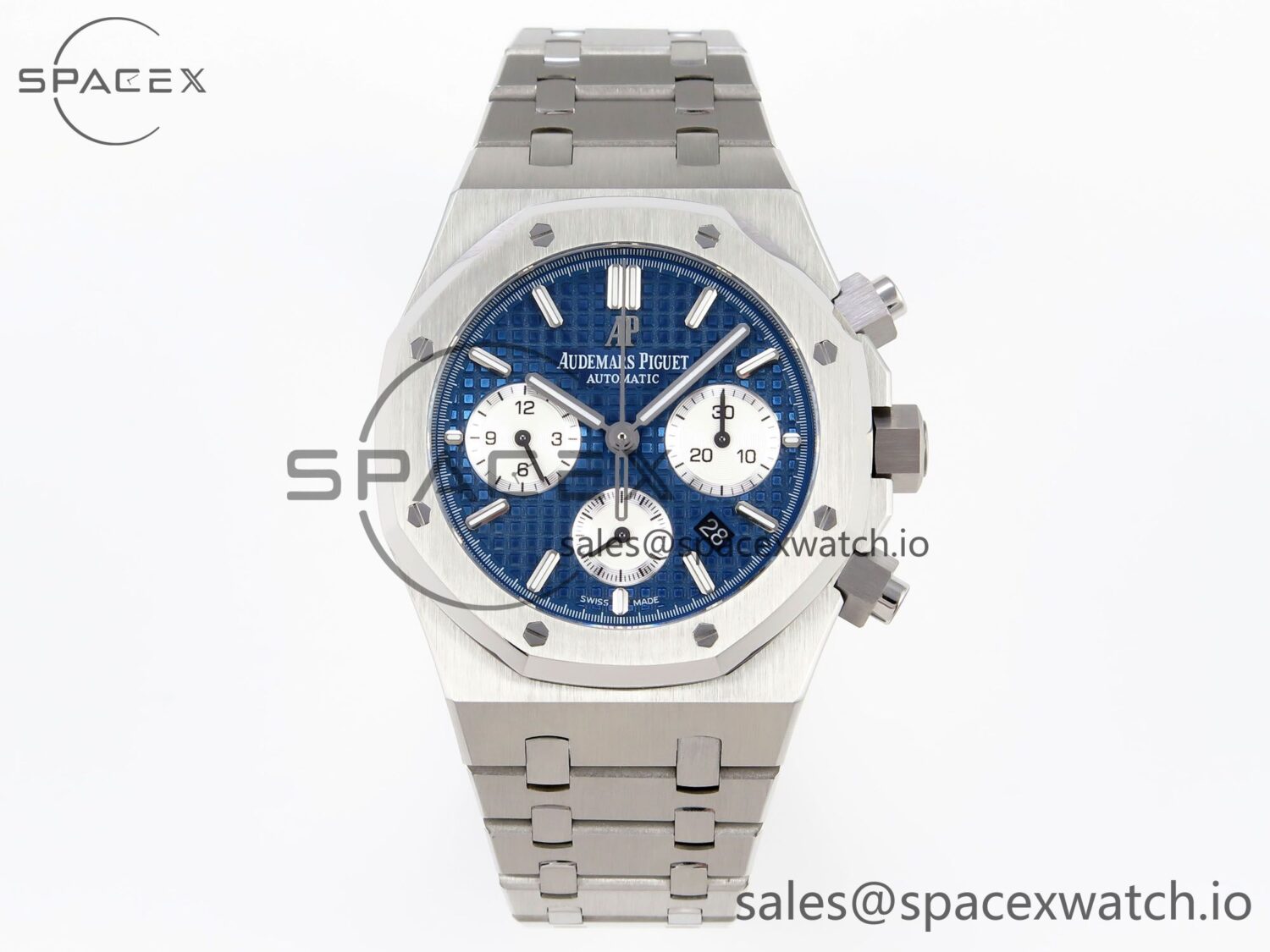 Audermars Piguet Royal Oak Chrono 26331 SS IPF reference-accurate Blue/White Dial on SS Bracelet A7750 — custom-built watch