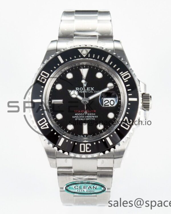 Sea-Dweller 126600 Clean reference-accurate 904L SS Case and Bracelet VR3235 — custom-built watch