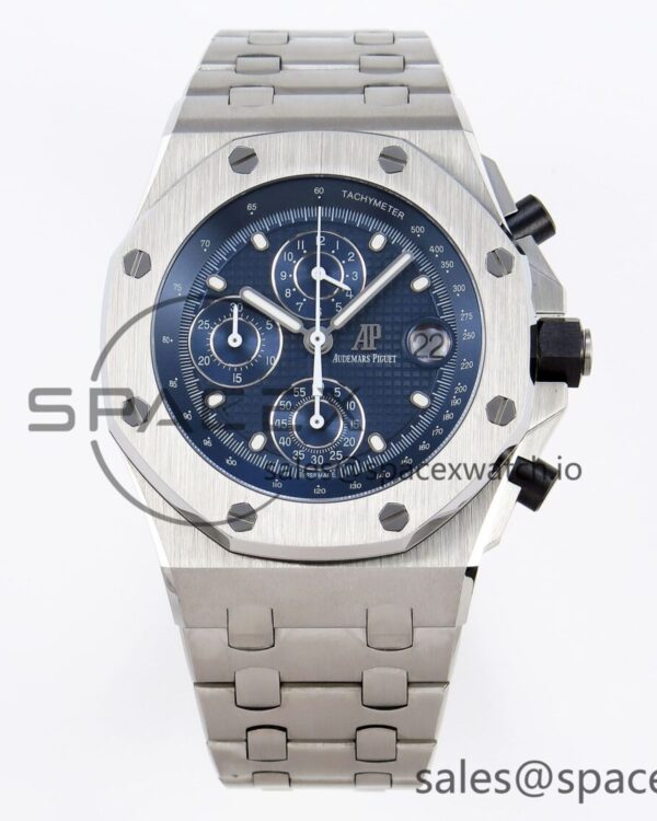 AUDEMARS PIGUET ROYAL OAK OFFSHORE 42MM SS APF reference-accurate BLUE DIAL ON SS BRACELET STRAP A4404 — custom-built watch