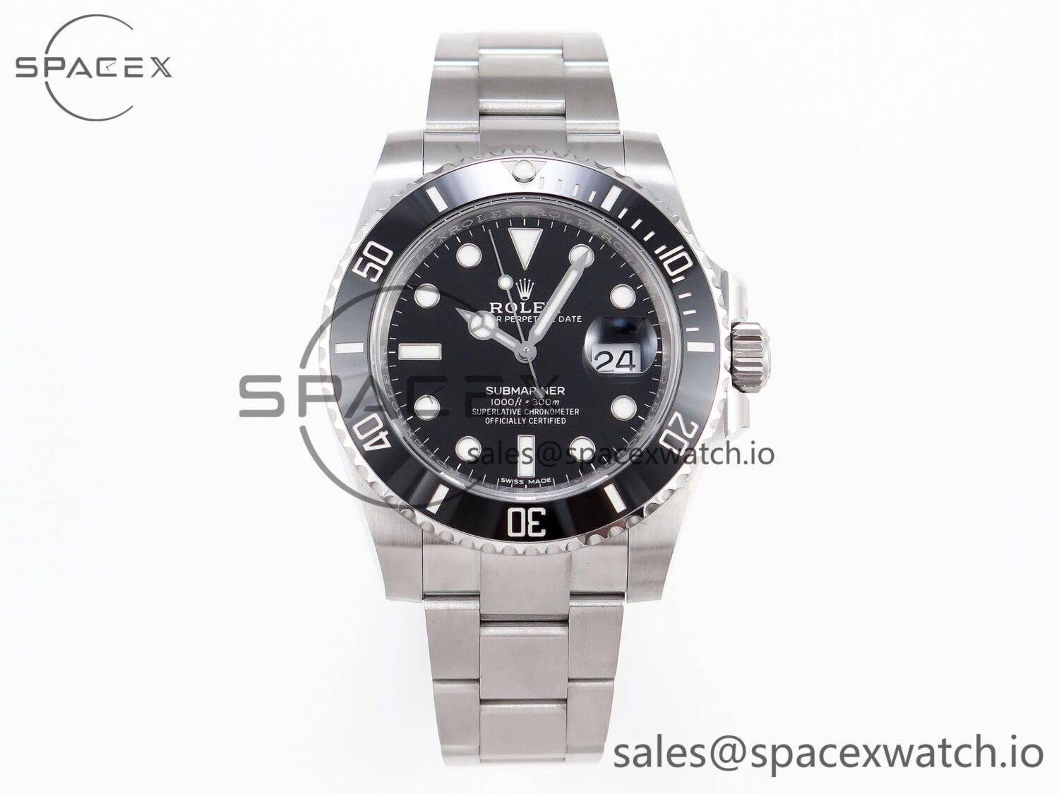 Rolex Submariner 116610 LN Black Ceramic C+S 904L reference-accurate on SS Bracelet SA3135 — custom-built watch
