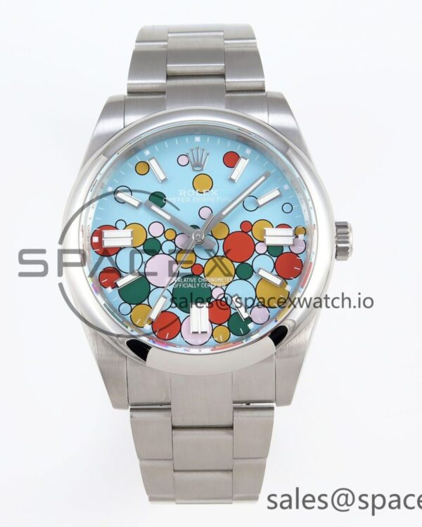 Rolex Oyster Perpetual 124300 41mm JDF reference-accurate 904L Steel Celebration Dial VR3230 — custom-built watch