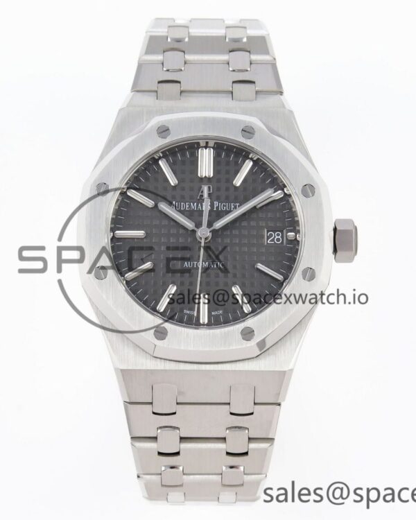Audermars Piguet Royal Oak 37mm 15450 SS APSF reference-accurate Gray Textured Dial on SS Bracelet SA3120 hand-finished build — custom-built watch