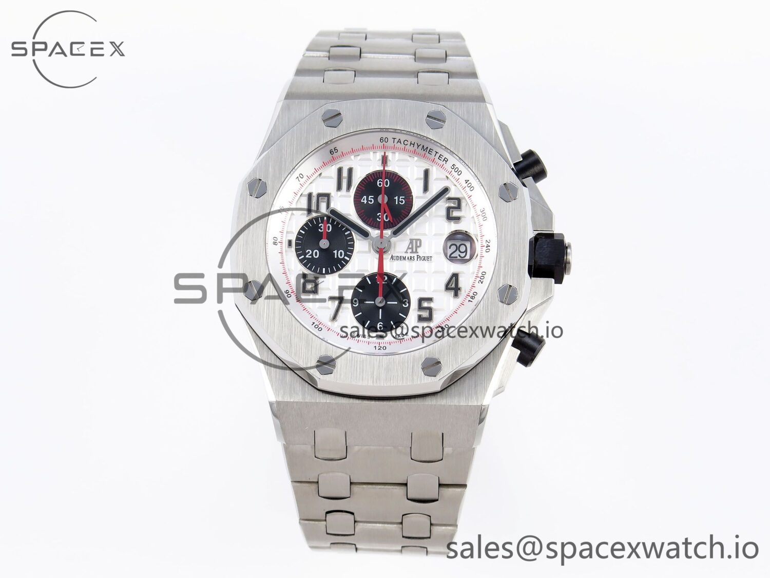 AUDEMARS PIGUET ROYAL OAK OFFSHORE 42MM SS APF reference-accurate WHITE/BLACK DIAL ON SS BRACELET STRAP A7750 — custom-built watch