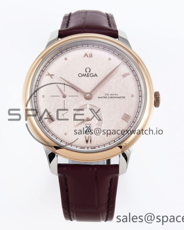 Omega De Ville Power Reserve RG MKF reference-accurate RG Textured Dial on Brown Leather Strap A8810 — custom-built watch
