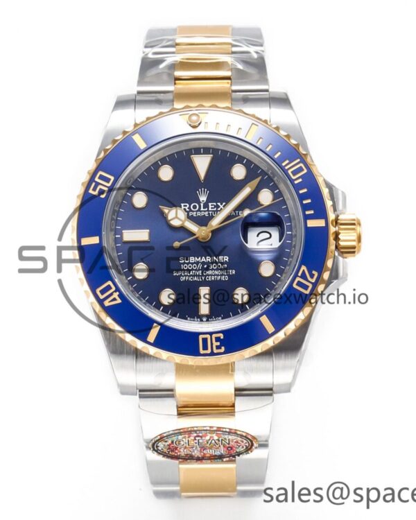 Submariner 126613LB 41mm Clean reference-accurate YG/SS Blue Dial VR3235 — custom-built watch