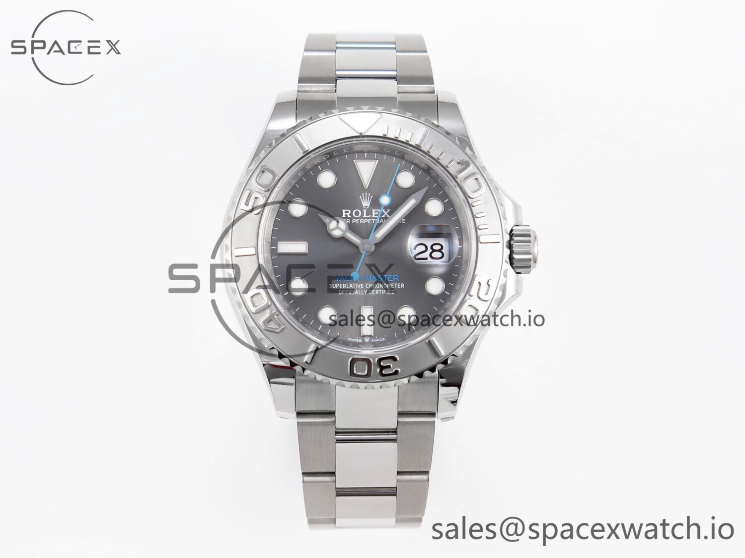 Rolex Yacht-Master 126622 904L Steel C+SF reference-accurate Gray Dial on SS Bracelet VR3235 — custom-built watch