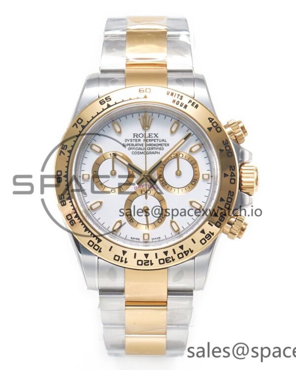 Daytona 116503 Clean reference-accurate 904L SS Case and Bracelet White Dial SA4130 — custom-built watch