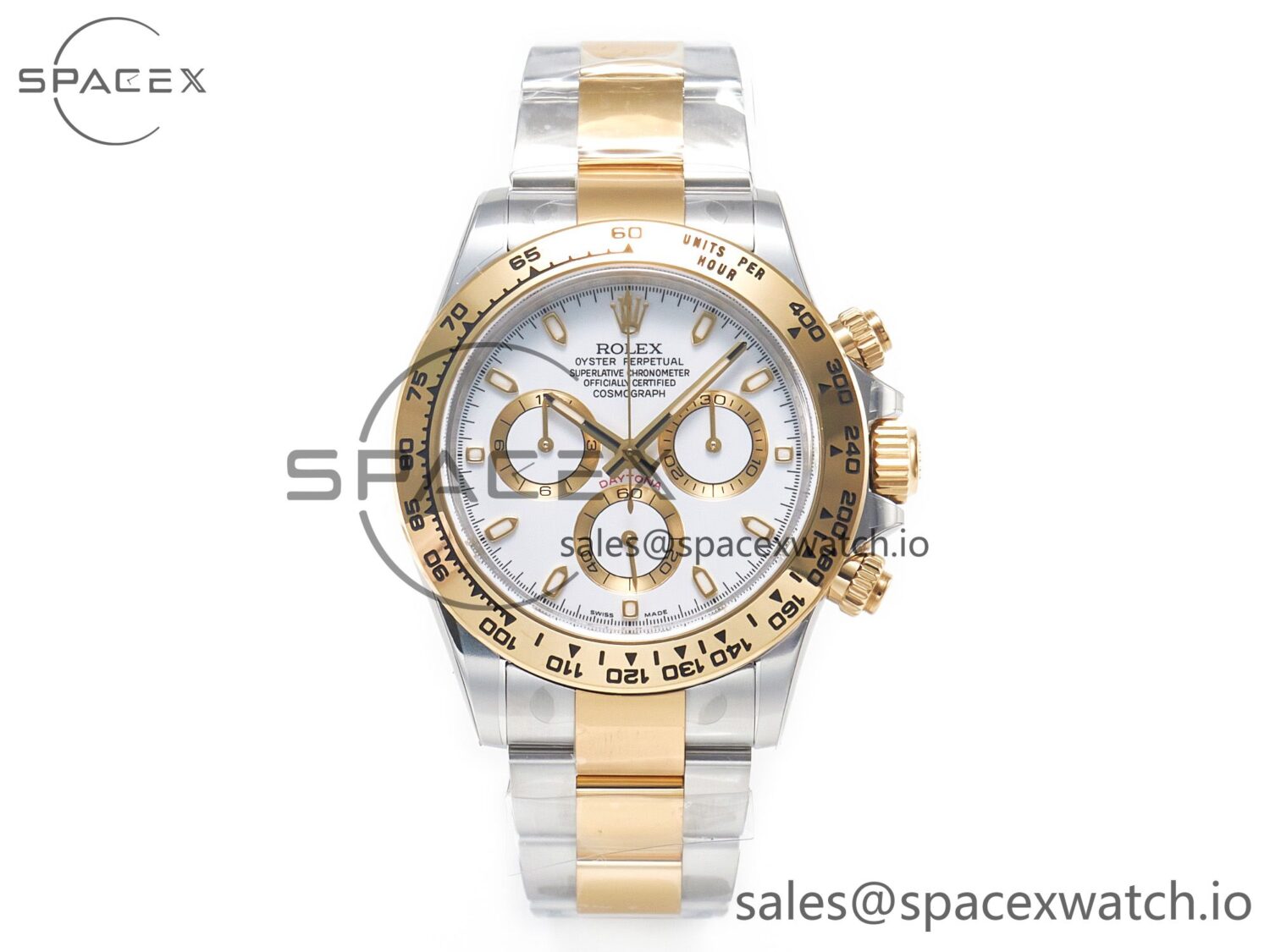 Daytona 116503 Clean reference-accurate 904L SS Case and Bracelet White Dial SA4130 — custom-built watch