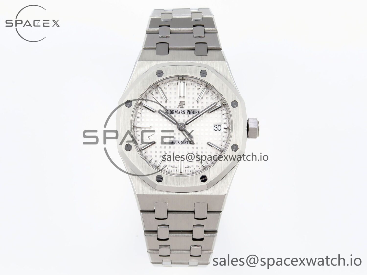 Audermars Piguet Royal Oak 37mm 15450 SS IPF Best Edition White Dial on SS Bracelet SA3120 hand-finished build — custom-built watch