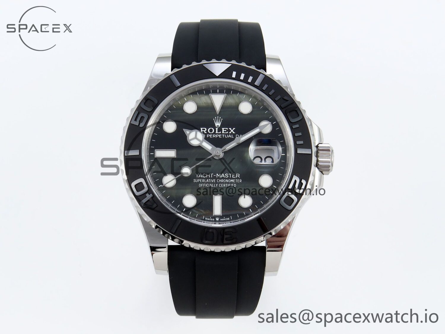 Rolex Yacht-Master 42mm 226659 Clean reference-accurate Falcon’s Eye Dial on Black Rubber Strap VR3235 — custom-built watch