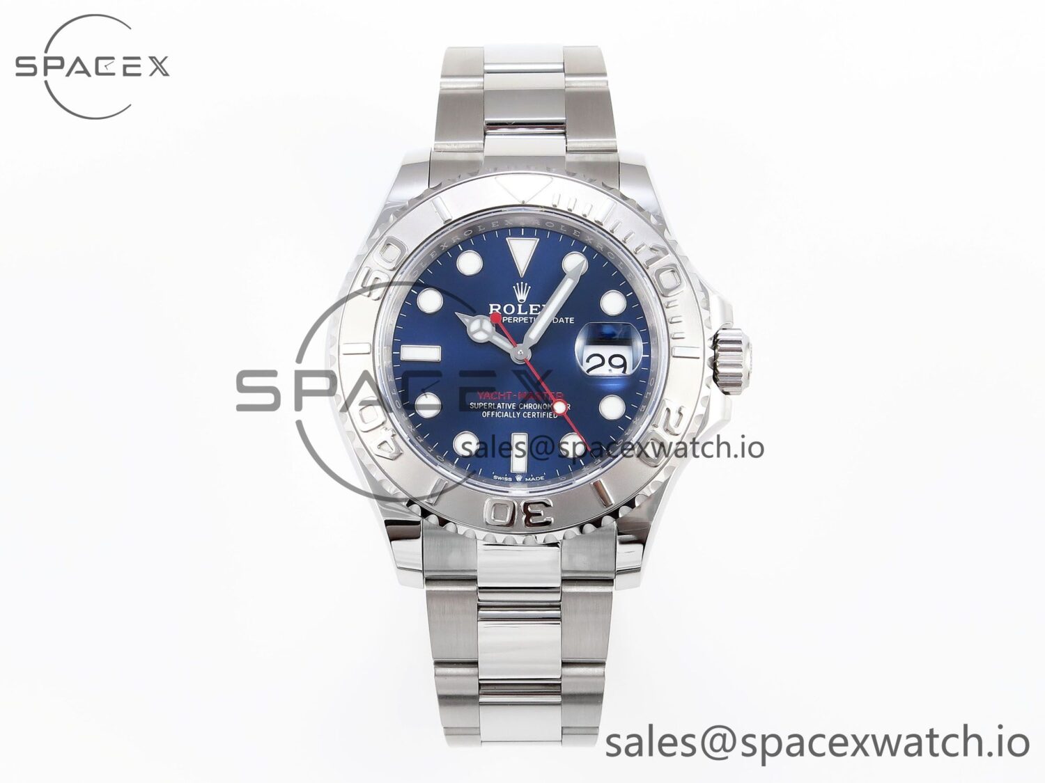 Rolex Yacht-Master 126622 904L Steel C+S reference-accurate Blue Dial on SS Bracelet VR3235 — custom-built watch