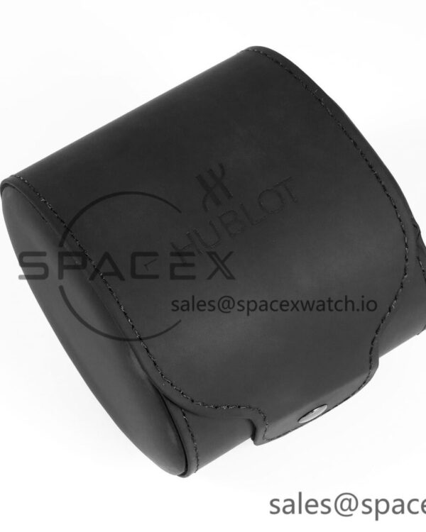HUBLOT BLACK LEATHER TRAVEL BOX — custom-built watch