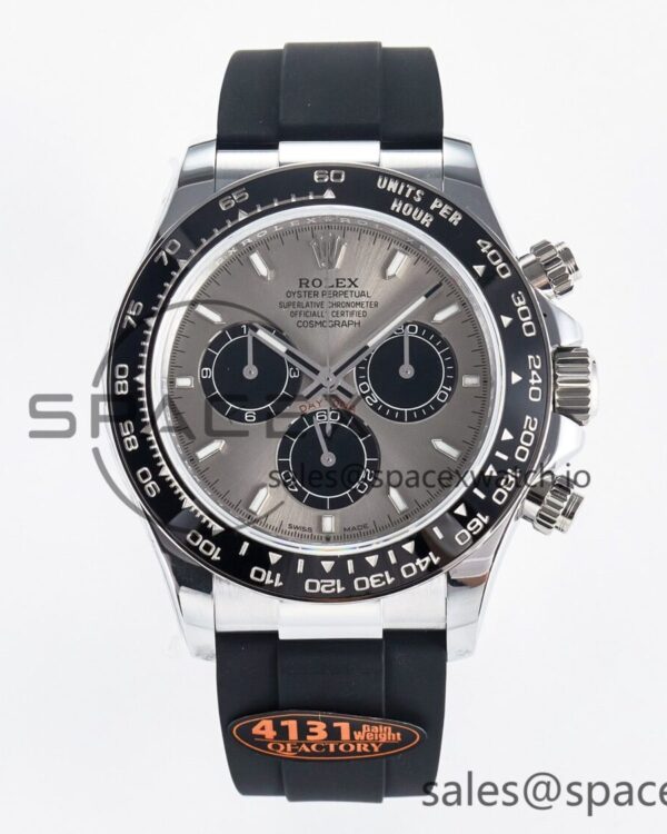 Daytona 126519 QF reference-accurate Gray/Black Dial on Oysterflex Strap SH4131 V6（Gain Weight） — custom-built watch