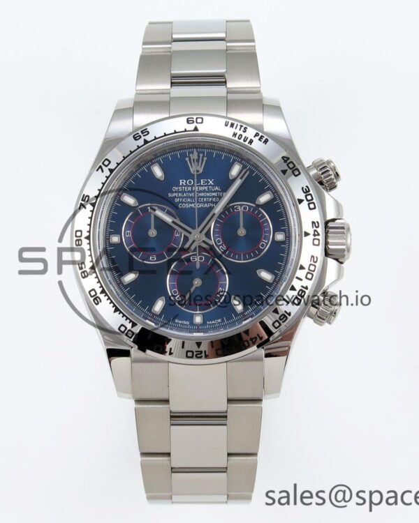 Rolex Daytona 116509 Clean reference-accurate Blue Stick Dial on SS Bracelet SA4130 V2 — custom-built watch