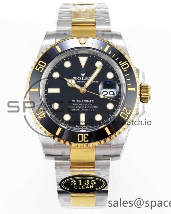 Rolex Submariner 116613 LN Black Ceramic Clean reference-accurate 904L SS Case and Bracelet VR3135 — custom-built watch