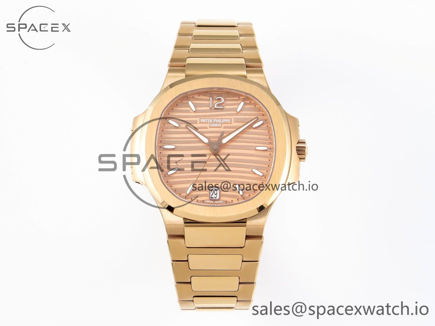 PATEK PHILIPPE NAUTILUS 7118 LADIES RG PPF reference-accurate RG DIAL ON RG BRACELET 324CS — custom-built watch