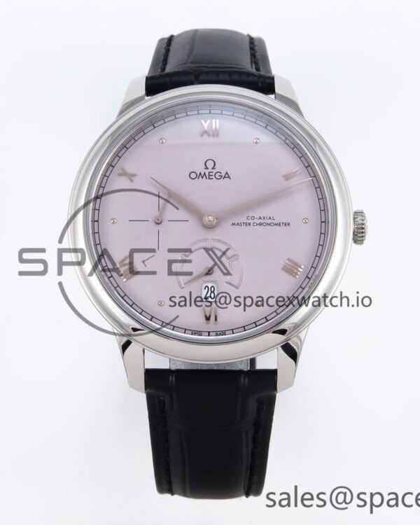 Omega De Ville Power Reserve SS MKF reference-accurate Purple Dial on Black Leather Strap A8810 — custom-built watch