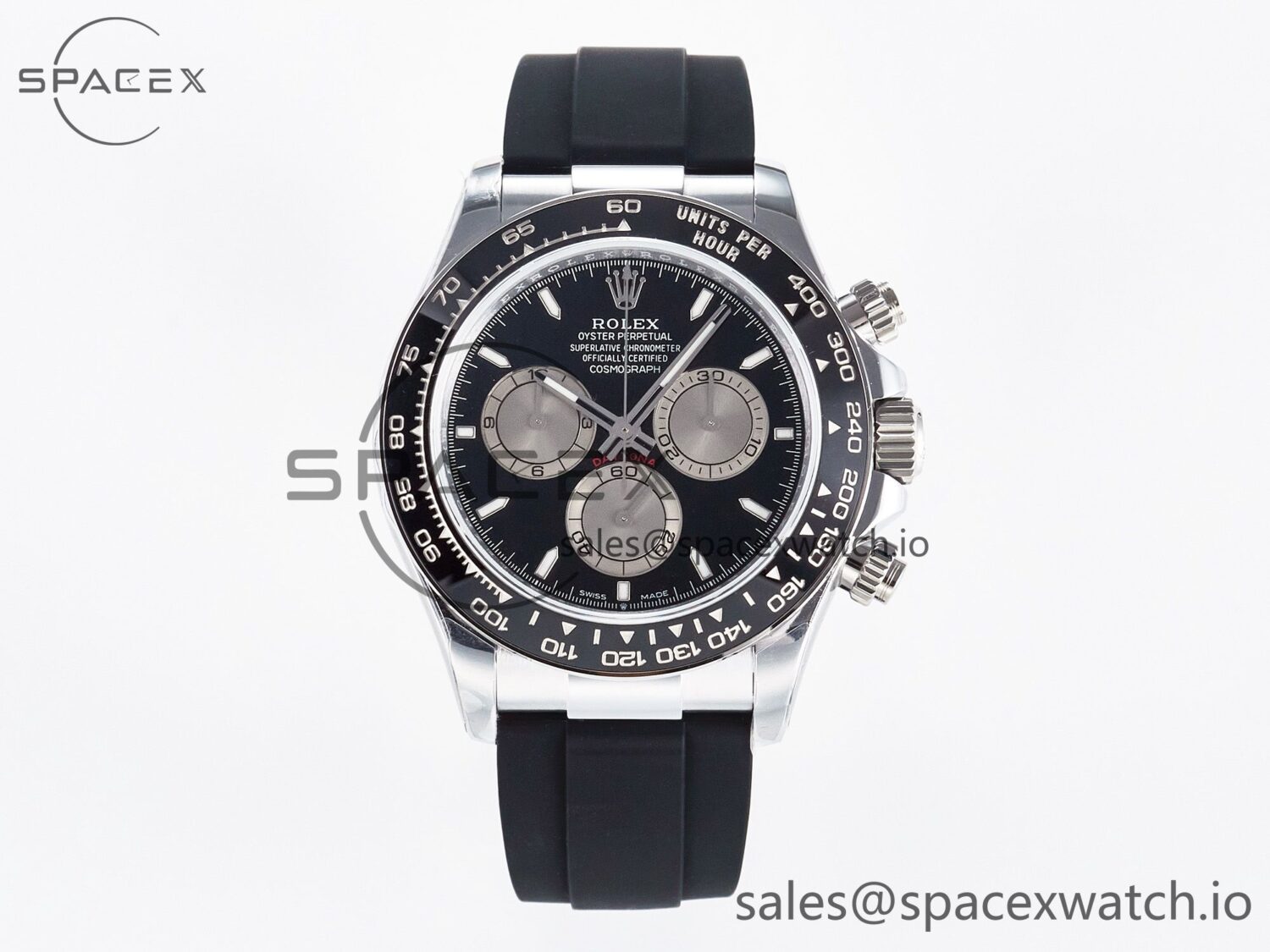Daytona 126519 QF reference-accurate Black/Silver Dial on Oysterflex Strap SH4131 V6(Gain Weight) — custom-built watch