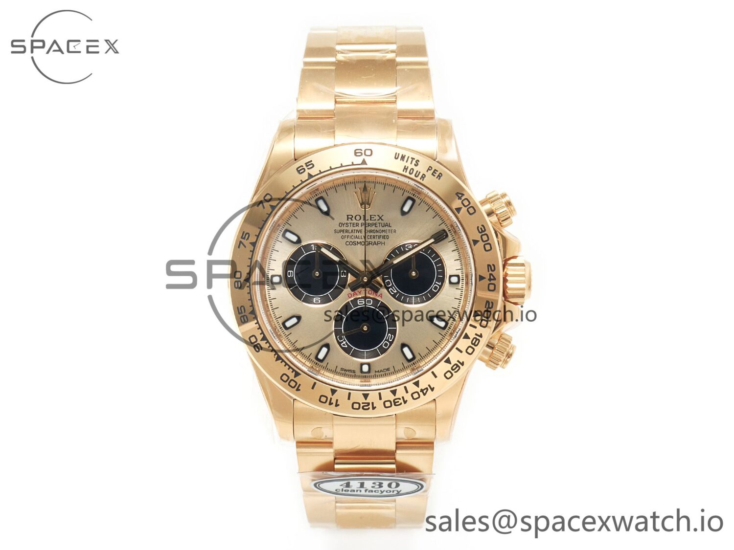 Daytona 116508 Clean Best Edition 904L Steel YG/Black Dial on YG Bracelet SA4130 — custom-built watch