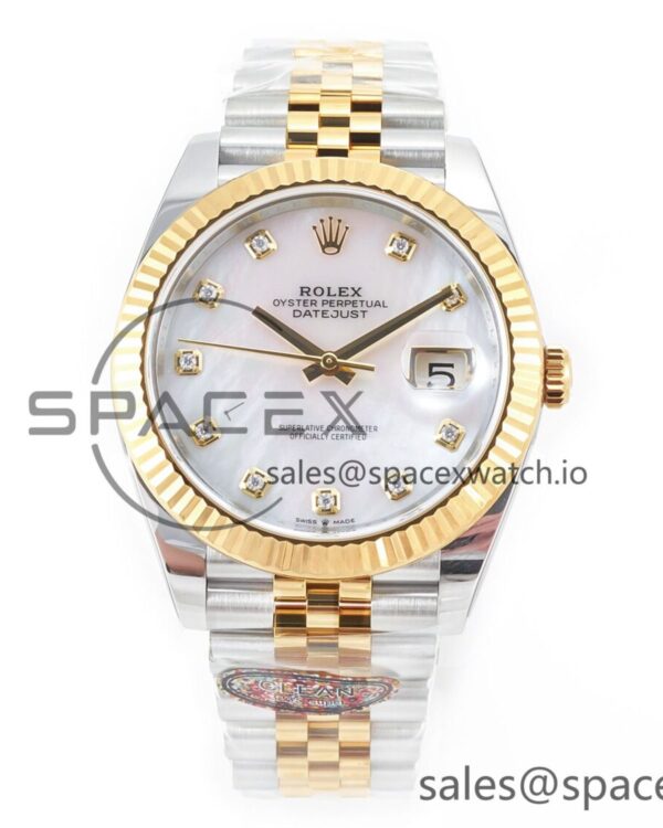 Datejust 126331 41mm 904L SS/YG Clean reference-accurate MOP Diamond Dial on Jubilee Bracelet VR3235 — custom-built watch