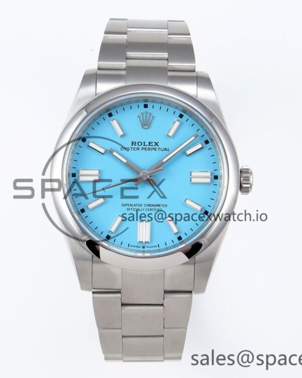 Rolex Oyster Perpetual 124300 41mm VSF reference-accurate 904L Steel Tiffany Blue Dial VS3235 — custom-built watch