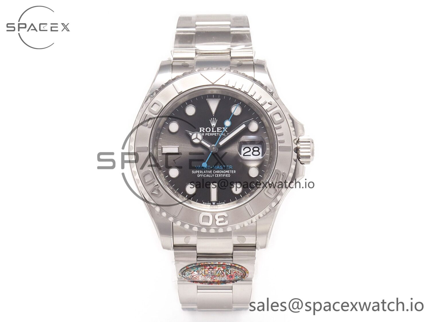 Yacht-Master 126622 Clean reference-accurate 904L Steel Gray Dial on SS Bracelet VR3235 — custom-built watch