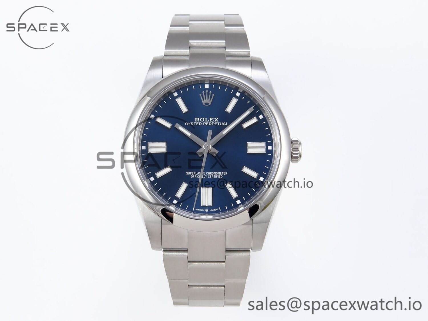 Rolex Oyster Perpetual 124300 41mm VSF reference-accurate 904L Steel Blue Dial VS3235 — custom-built watch