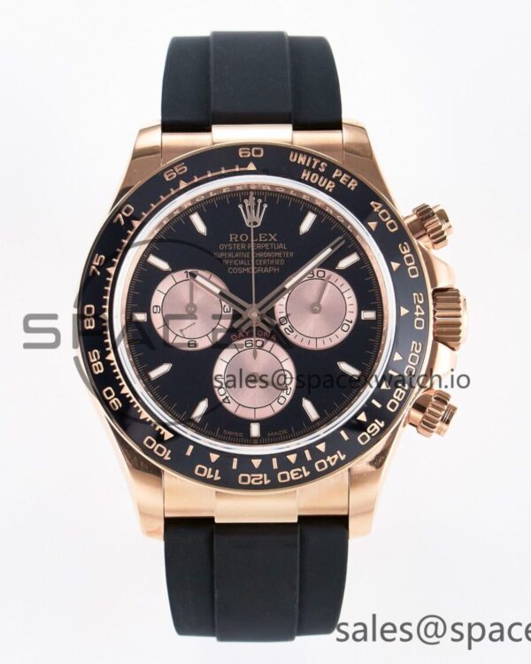 Daytona 126515 QF reference-accurate Black/RG Dial on Oysterflex Strap SH4131 V6 （Gain Weight） — custom-built watch
