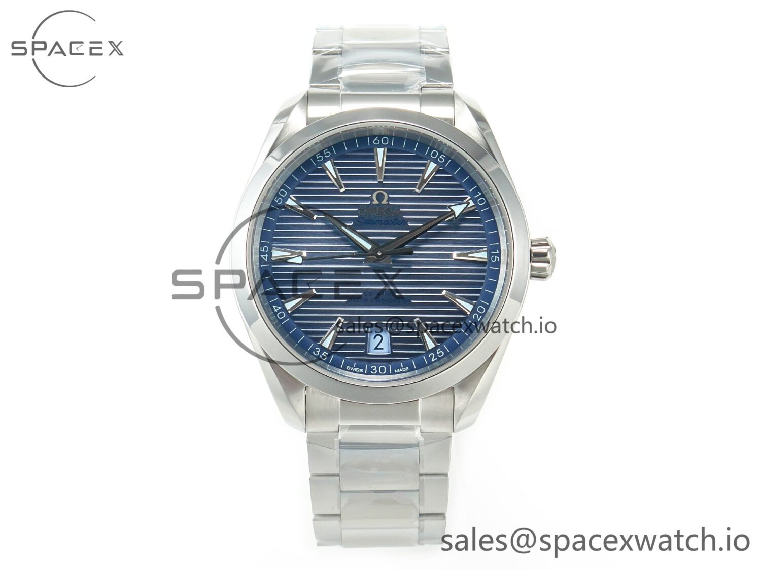 Aqua Terra 150M 41mm VSF reference-accurate Summer Blue Dial on SS Bracelet A8900 hand-finished build — custom-built watch