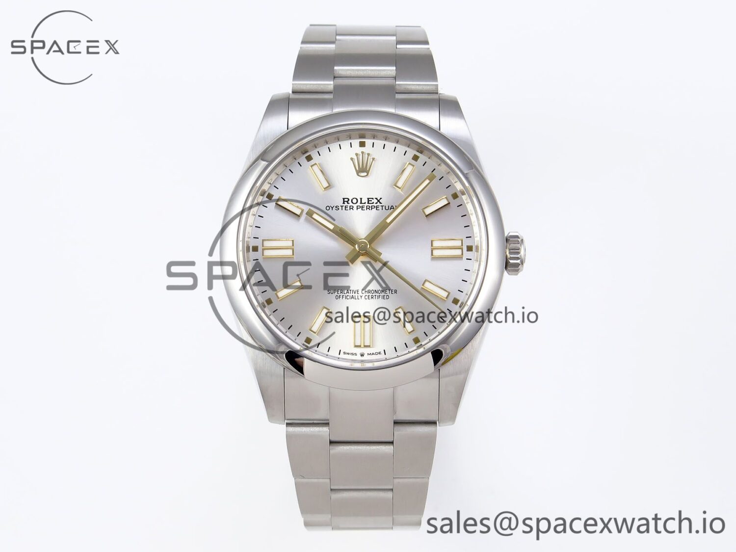 Rolex Oyster Perpetual 124300 41mm VSF reference-accurate 904L Steel Silver Dial VS3235 — custom-built watch