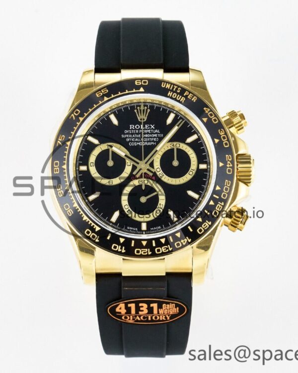 Daytona 126518 QF reference-accurate Black Dial on Oysterflex Strap SH4131 V6（Gain Weight） — custom-built watch