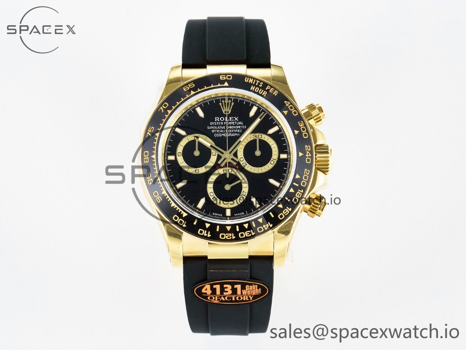 Daytona 126518 QF reference-accurate Black Dial on Oysterflex Strap SH4131 V6(Gain Weight) — custom-built watch