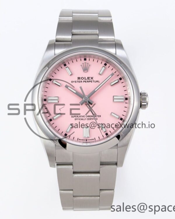 Rolex Oyster Perpetual 126000 36mm VSF reference-accurate 904L Steel Pink Dial VS3235 — custom-built watch