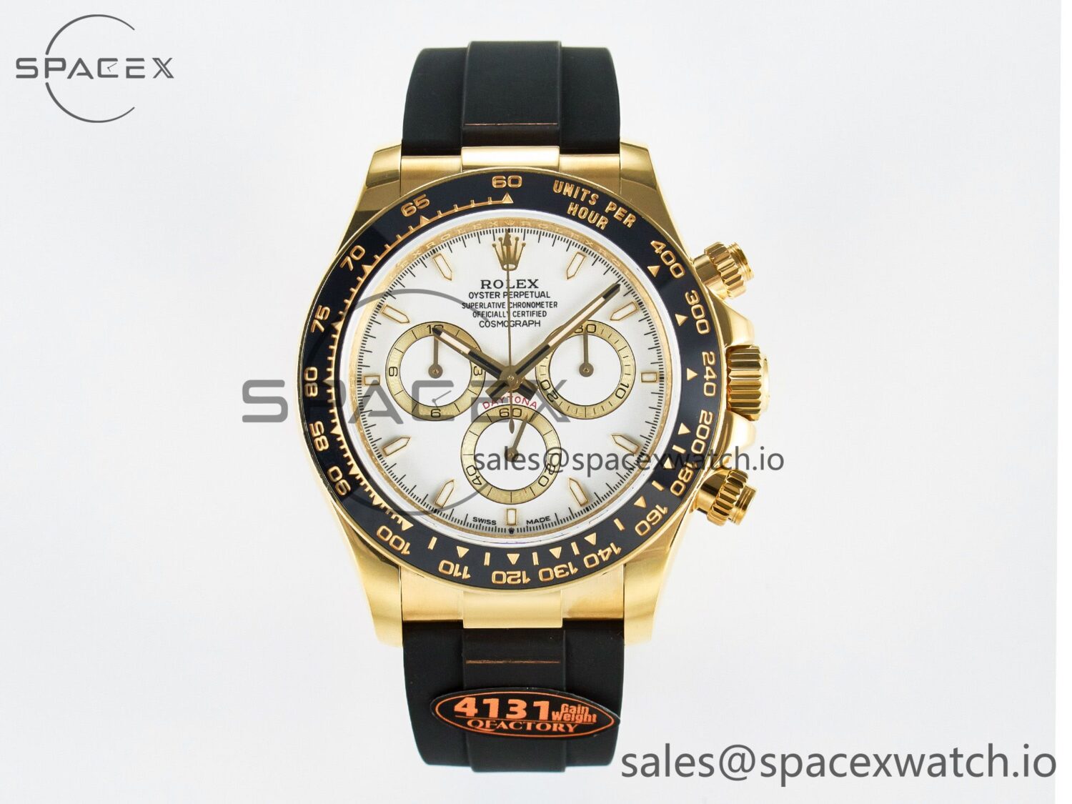 Daytona 126518 QF reference-accurate White Dial on Oysterflex Strap SH4131 V6(Gain Weight) — custom-built watch