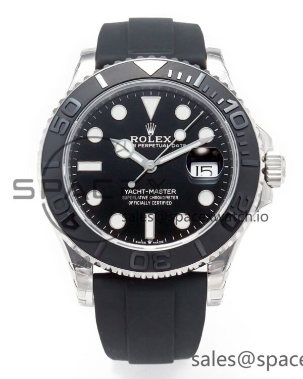 Yacht-Master 42mm 226659 VSF reference-accurate 3D Black Ceramic Bezel on Black Rubber Strap VS3235（Gain Weight） — custom-built watch