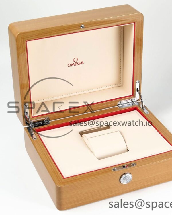 OMEGA WOODEN BOXSET WITH PAPERS & CARDS IMPORTANT NOTE — custom-built watch