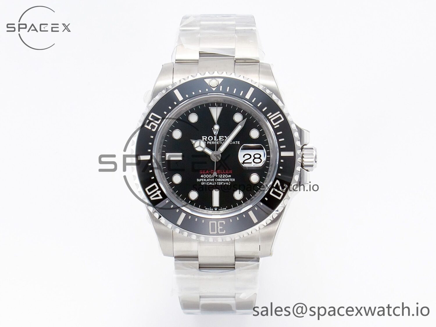 Sea-Dweller 126600 VSF reference-accurate 904L SS Case and Bracelet VS3235 — custom-built watch