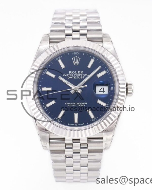 DateJust 41 126334 904L SS VSF reference-accurate Blue Dial on Jubilee Bracelet VS3235 — custom-built watch