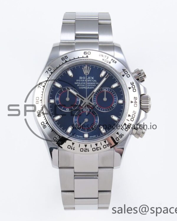 Rolex Daytona 116509 QF reference-accurate Blue Dial on SS Bracelet SH4130 V3 (Gain Weight) — custom-built watch