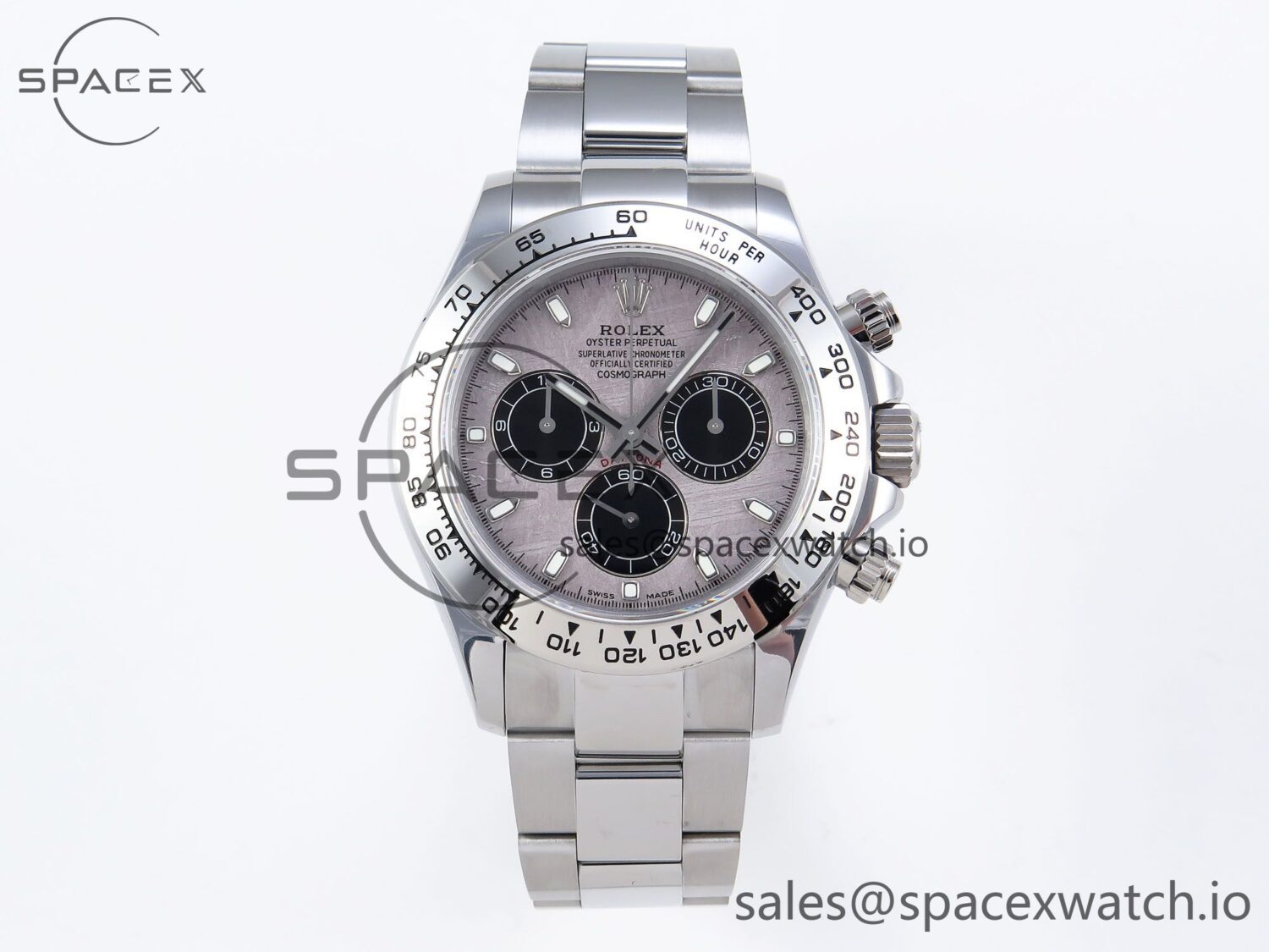 Rolex Daytona 116509 QF reference-accurate Gray Dial on SS Bracelet SH4130 V3 (Gain Weight) — custom-built watch