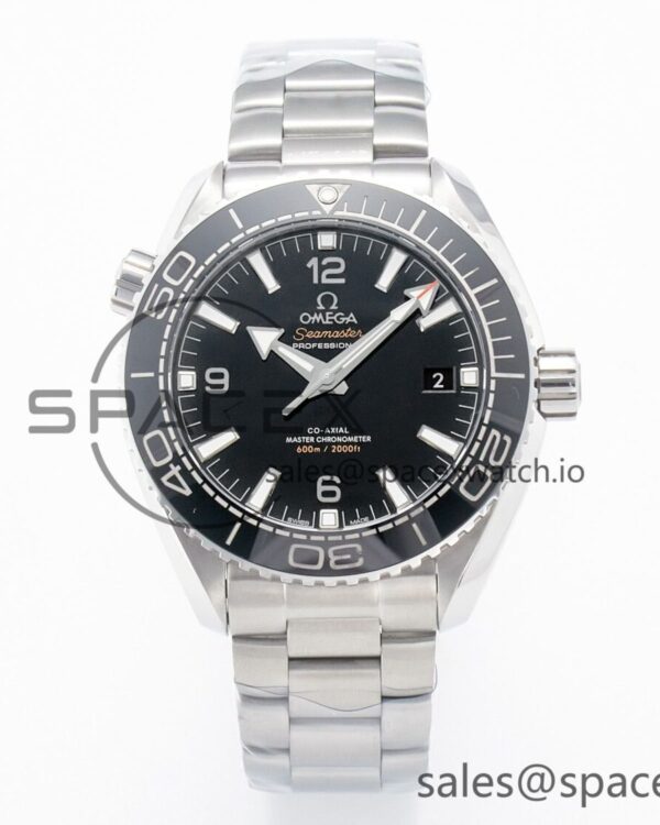 Planet Ocean 600M 39.5mm VSF reference-accurate Black Dial Black Ceramic Bezel on SS Bracelet A8800 — custom-built watch