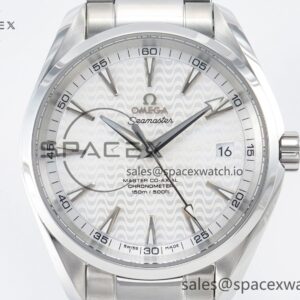 Aqua Terra 150m 41mm VSF reference-accurate White Textured Dial on SS Bracelet A8500 hand-finished build — custom-built watch