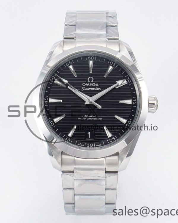 Aqua Terra 150m 41mm VSF reference-accurate Black Dial on SS Bracelet A8900 hand-finished build — custom-built watch